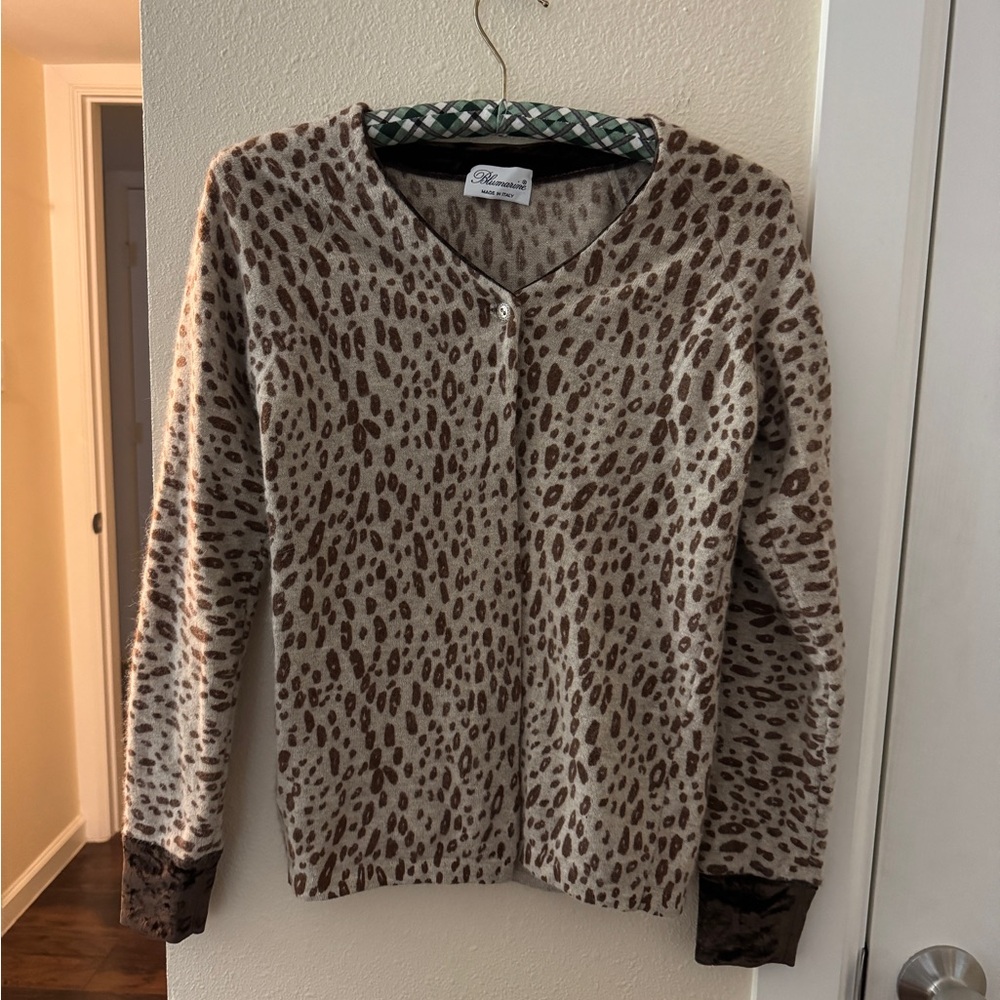 Blumarine Animal Print Cardigan